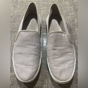 Vince Blair Slip On Shoes, Sz 9M, Beige/Tan Perforated Italian Leather